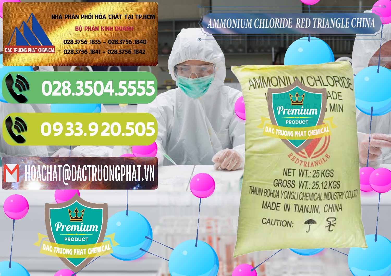 Công ty phân phối _ bán Ammonium Chloride - Muối Lạnh NH4CL Red Triangle Trung Quốc China - 0377 - Nhà phân phối và kinh doanh hóa chất tại TP.HCM - hoachatmientay.vn