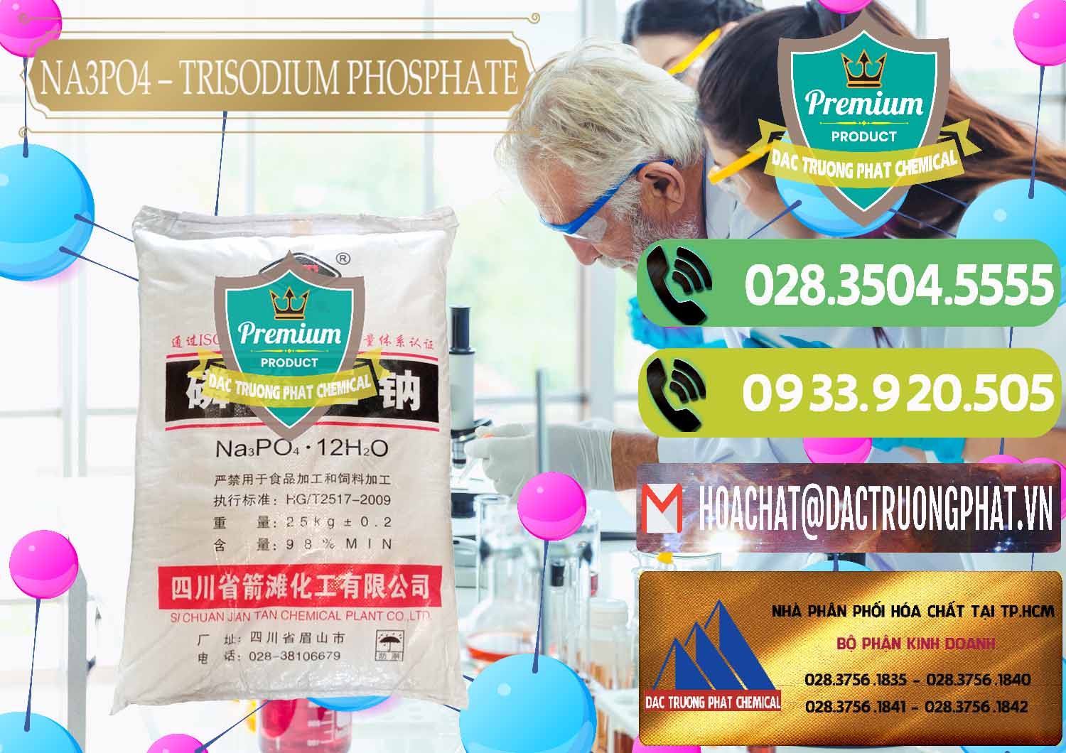 Nhập khẩu và bán Na3PO4 – Trisodium Phosphate Trung Quốc China JT - 0102 - Cty cung cấp và kinh doanh hóa chất tại TP.HCM - hoachatmientay.vn