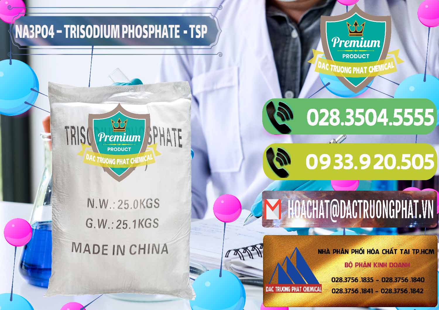 Cty bán - cung ứng Na3PO4 – Trisodium Phosphate Trung Quốc China TSP - 0103 - Đơn vị chuyên bán ( cung cấp ) hóa chất tại TP.HCM - hoachatmientay.vn