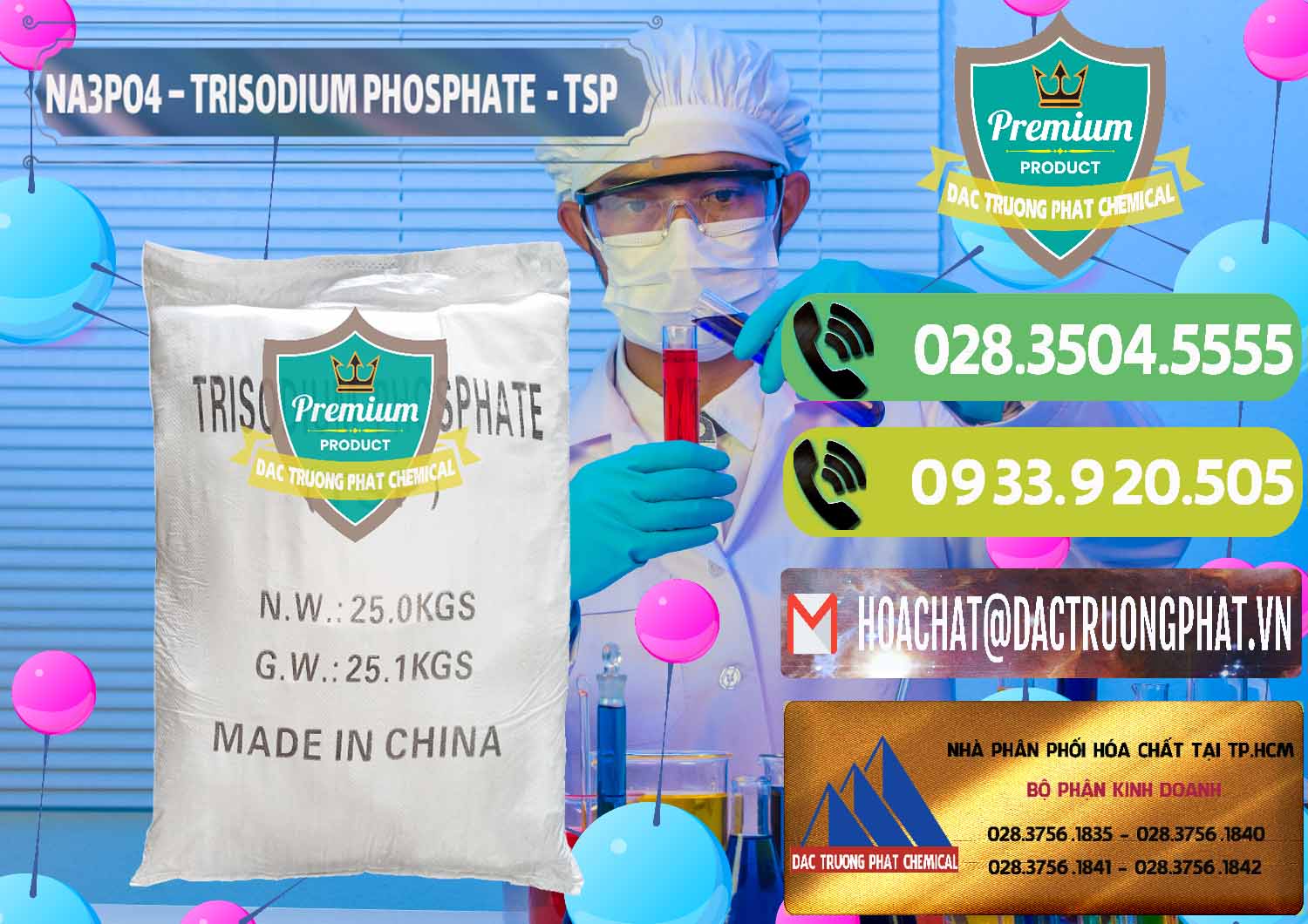 Nơi chuyên nhập khẩu & bán Na3PO4 – Trisodium Phosphate Trung Quốc China TSP - 0103 - Đơn vị chuyên phân phối và bán hóa chất tại TP.HCM - hoachatmientay.vn