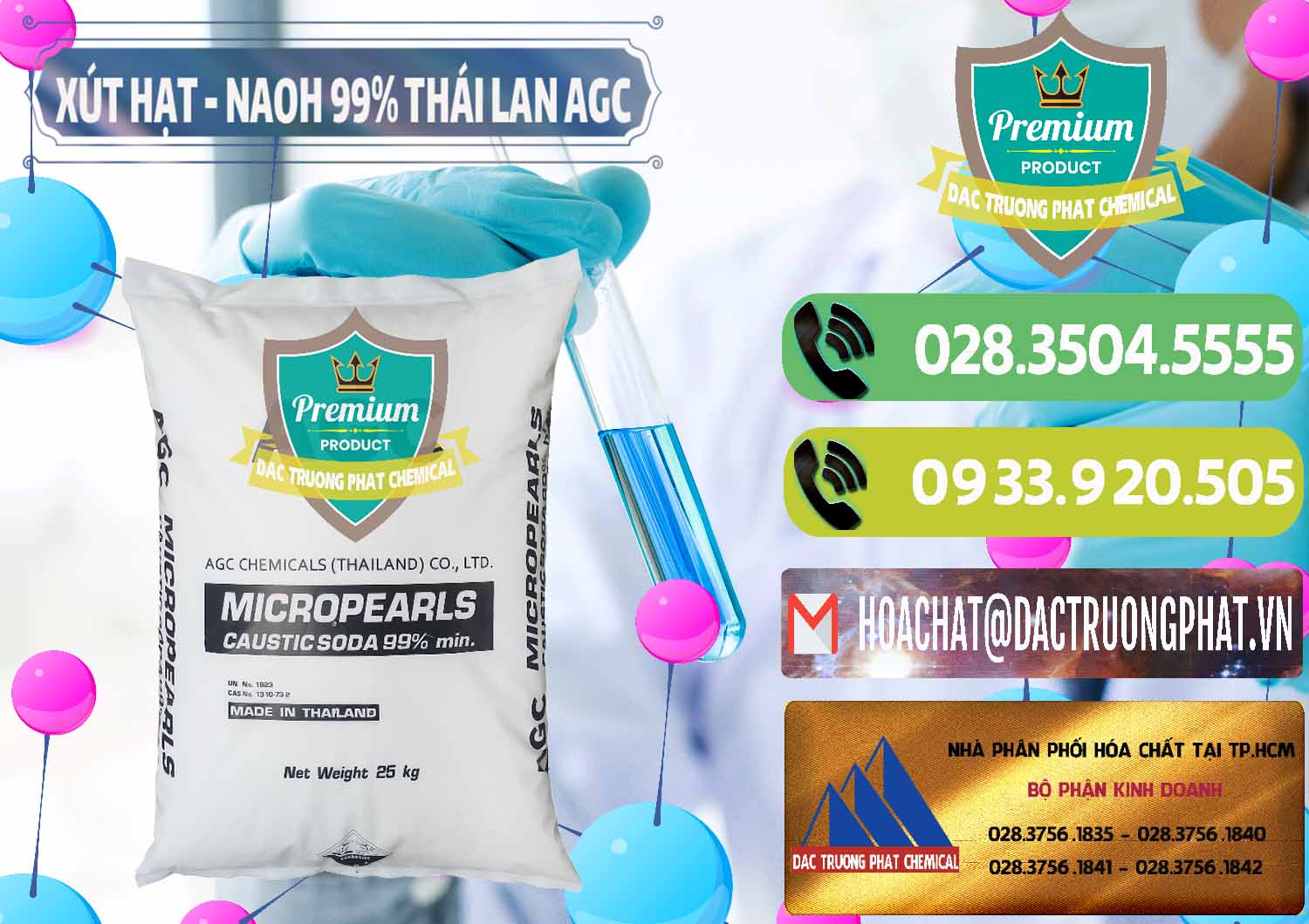 Đơn vị chuyên bán - cung cấp Xút Hạt - NaOH Bột 99% AGC Thái Lan - 0168 - Cty phân phối ( cung cấp ) hóa chất tại TP.HCM - hoachatmientay.vn