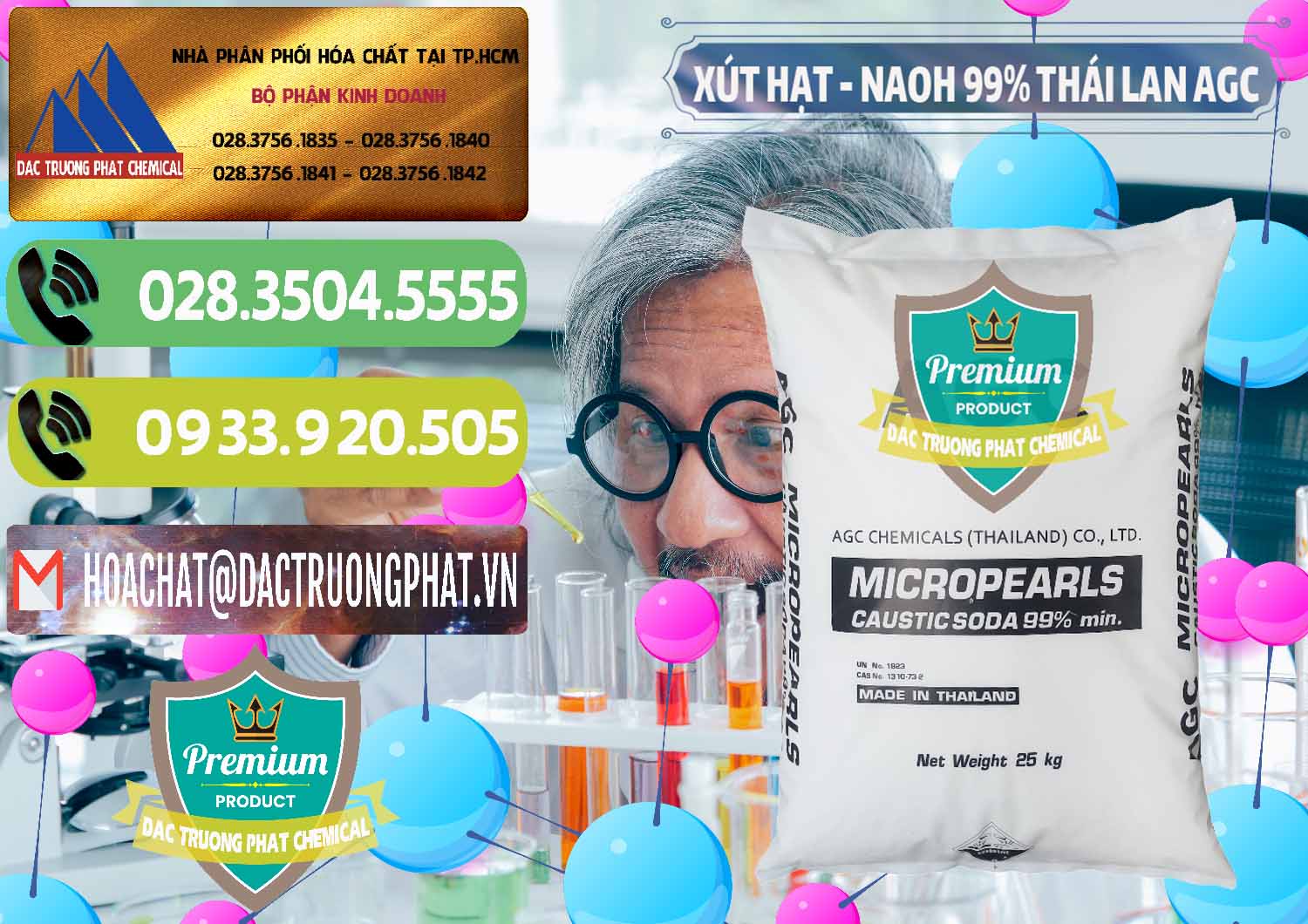 Cty bán và cung ứng Xút Hạt - NaOH Bột 99% AGC Thái Lan - 0168 - Đơn vị cung cấp & bán hóa chất tại TP.HCM - hoachatmientay.vn