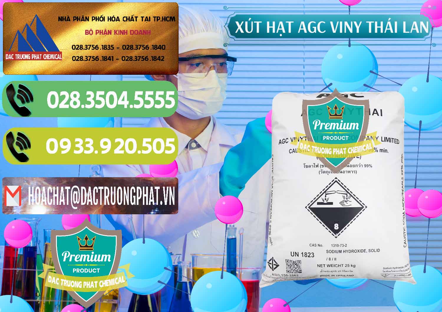 Cty nhập khẩu & bán Xút Hạt - NaOH Bột 99% AGC Viny Thái Lan - 0399 - Công ty chuyên cung cấp & nhập khẩu hóa chất tại TP.HCM - hoachatmientay.vn