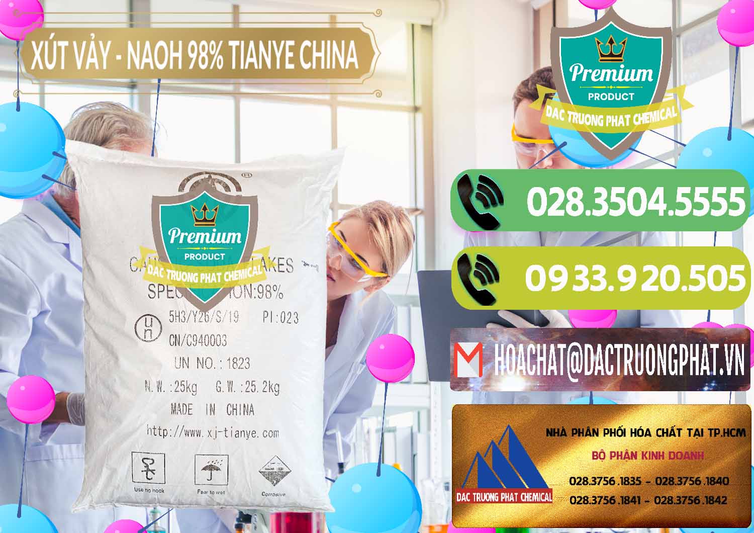 Cty bán - cung cấp Xút Vảy - NaOH Vảy 98% Tianye Trung Quốc China - 0177 - Nơi cung cấp & nhập khẩu hóa chất tại TP.HCM - hoachatmientay.vn