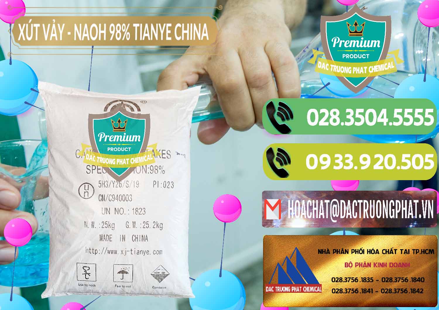 Đơn vị chuyên cung cấp - bán Xút Vảy - NaOH Vảy 98% Tianye Trung Quốc China - 0177 - Nơi cung cấp - phân phối hóa chất tại TP.HCM - hoachatmientay.vn