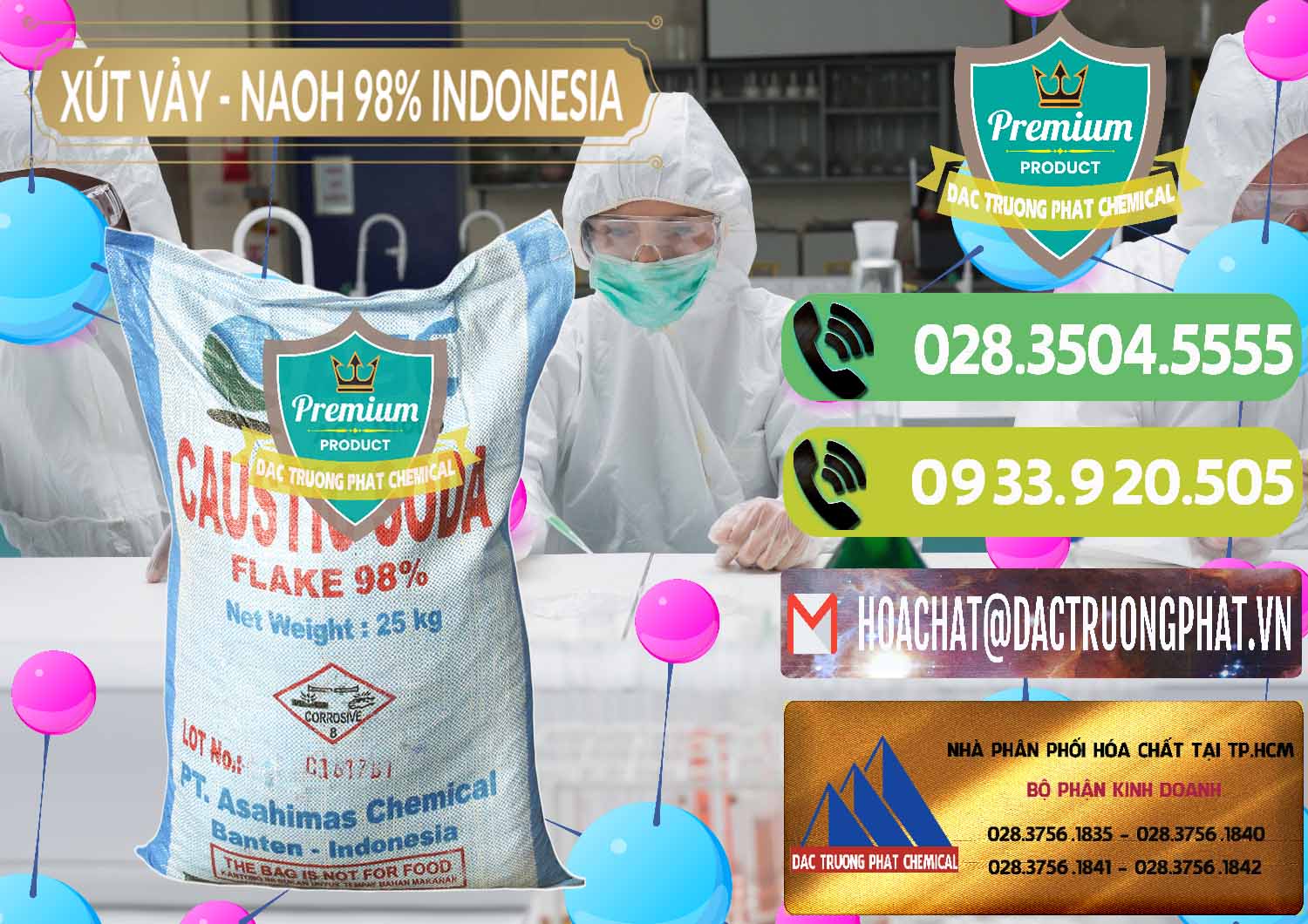 Cty cung ứng - bán Xút Vảy - NaOH Vảy 98% ASC Indonesia - 0172 - Nơi bán - phân phối hóa chất tại TP.HCM - hoachatmientay.vn