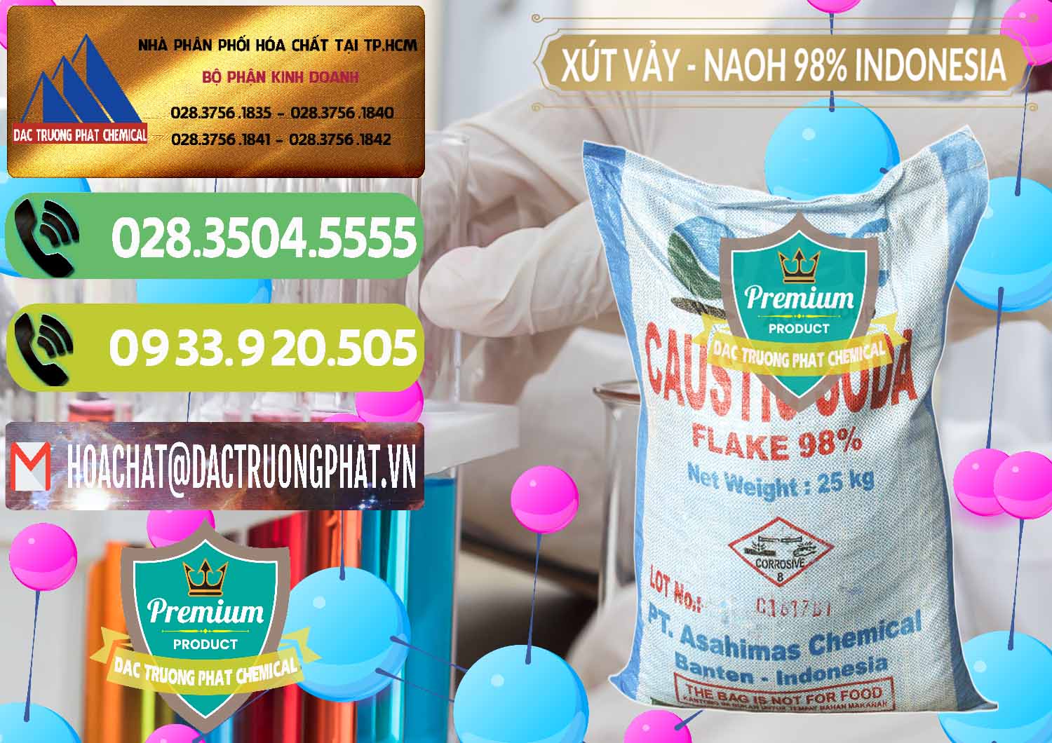 Nơi phân phối _ bán Xút Vảy - NaOH Vảy 98% ASC Indonesia - 0172 - Nơi cung cấp _ nhập khẩu hóa chất tại TP.HCM - hoachatmientay.vn