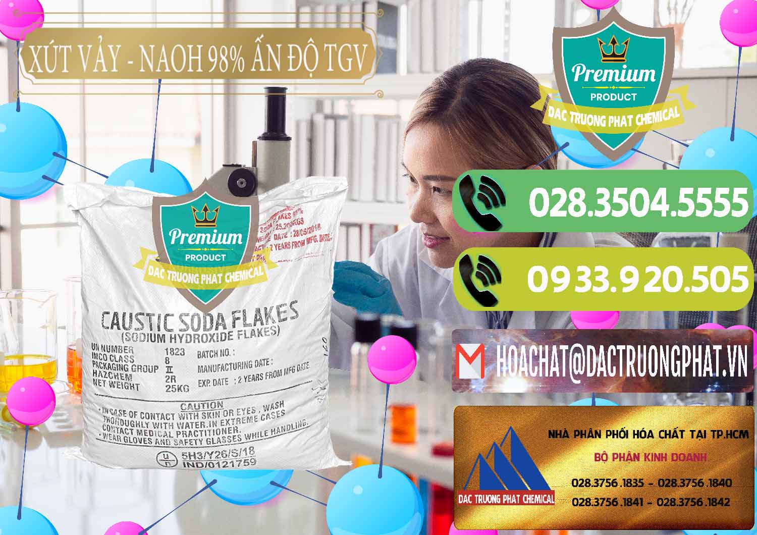 Nhà thương mại > bán Hidroxit Natri Flakes * NaOH Vảy 98% TGV Ấn Độ India Nhà cung cấp _ bán Xút Vảy - NaOH Vảy 98% TGV Ấn Độ India - 0169 - Nơi phân phối - cung cấp hóa chất tại TP.HCM - hoachatmientay.vn