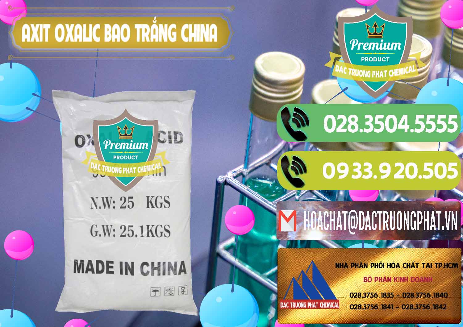 Cty phân phối ( bán ) Acid Oxalic – Axit Oxalic 99.6% Bao Trắng Trung Quốc China - 0270 - Chuyên phân phối _ cung ứng hóa chất tại TP.HCM - hoachatmientay.vn