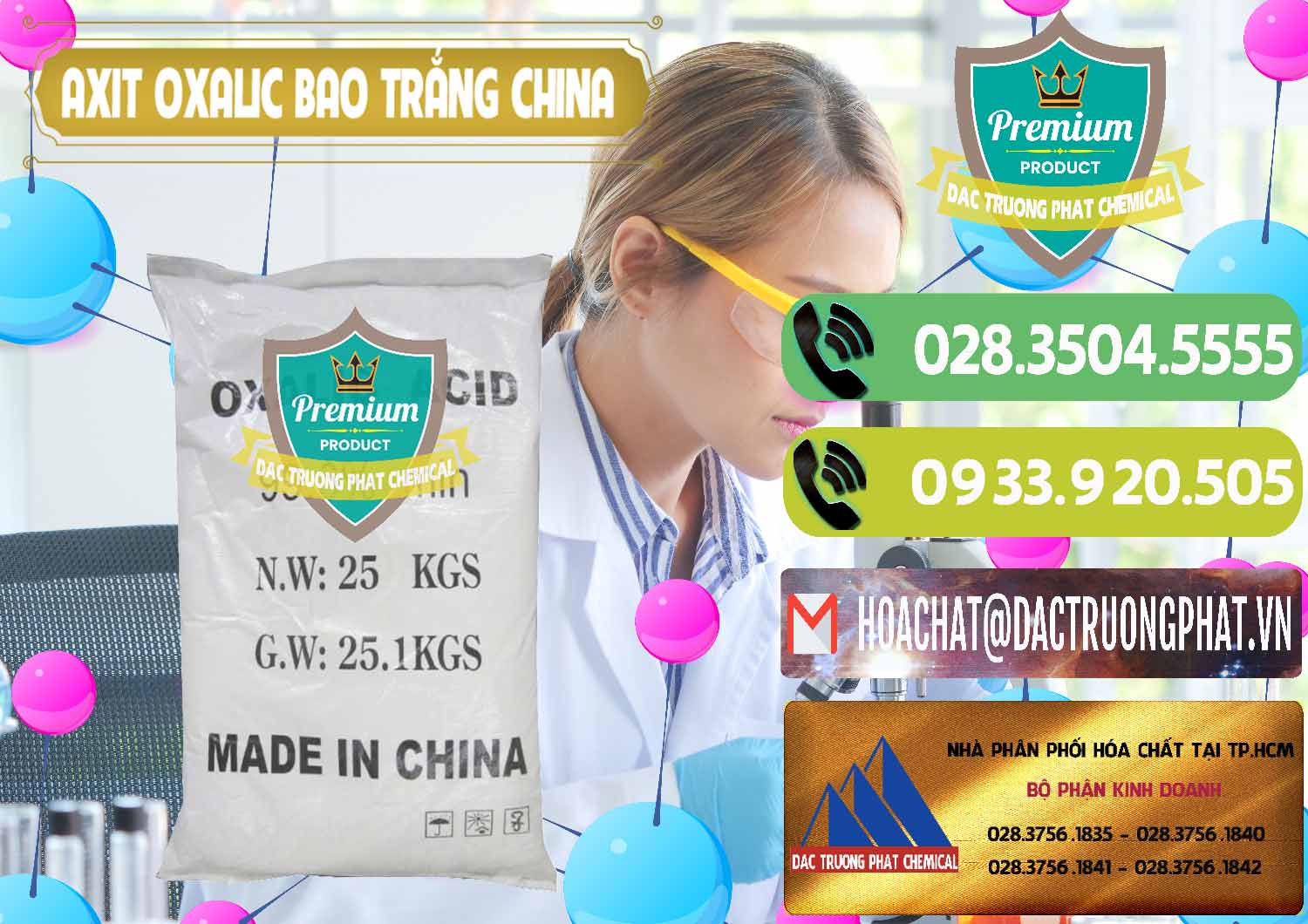 Nơi chuyên bán - cung cấp Acid Oxalic – Axit Oxalic 99.6% Bao Trắng Trung Quốc China - 0270 - Đơn vị chuyên bán và phân phối hóa chất tại TP.HCM - hoachatmientay.vn