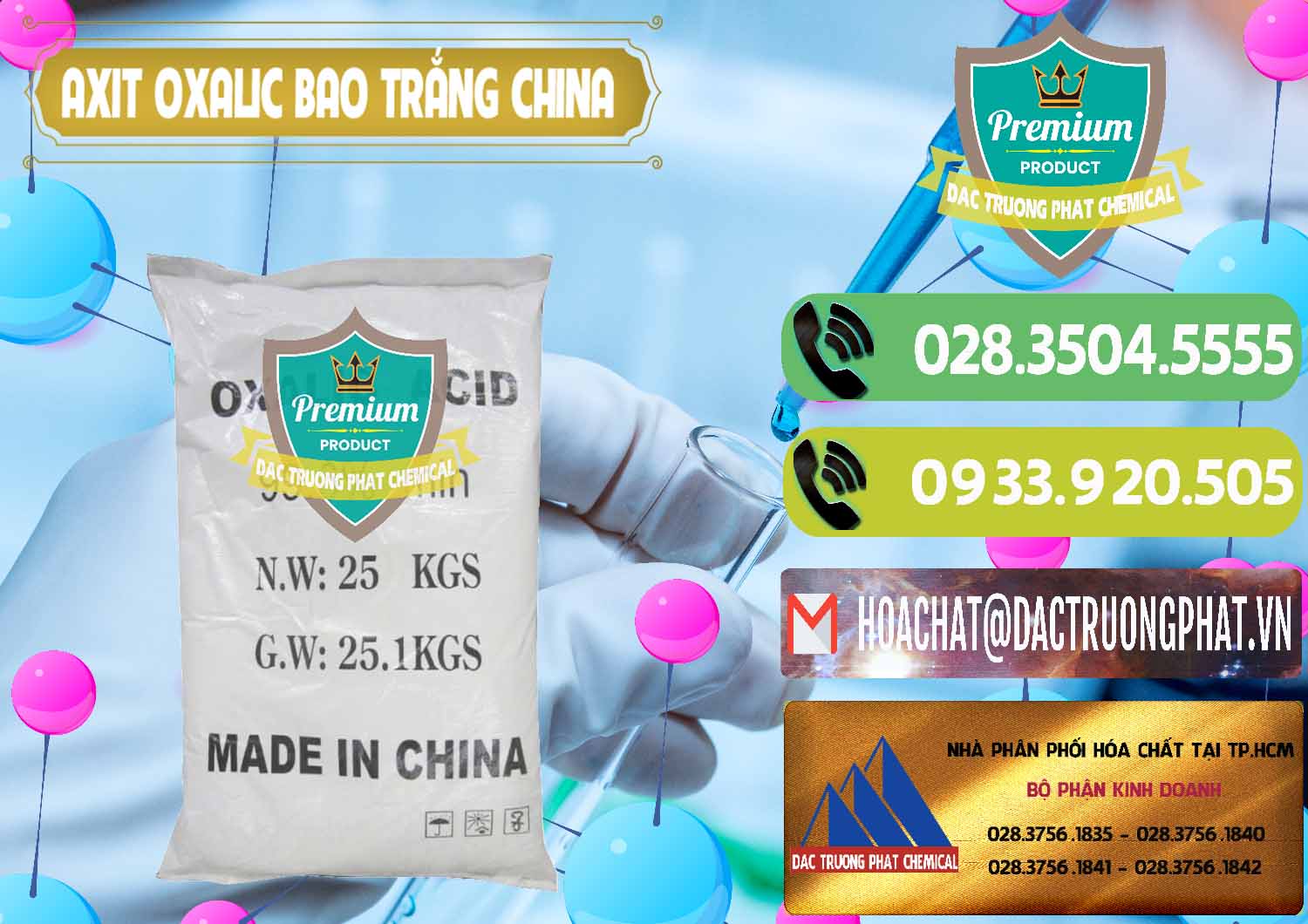 Phân phối ( bán ) Acid Oxalic – Axit Oxalic 99.6% Bao Trắng Trung Quốc China - 0270 - Công ty cung cấp - phân phối hóa chất tại TP.HCM - hoachatmientay.vn
