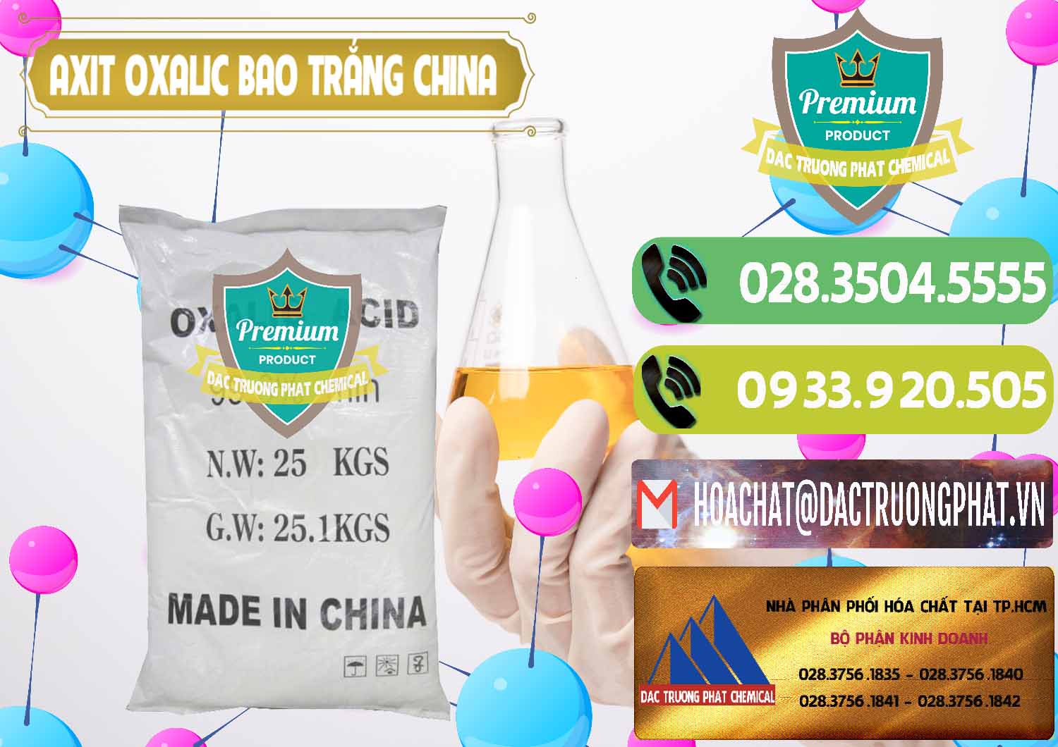 Cty cung cấp ( bán ) Acid Oxalic – Axit Oxalic 99.6% Bao Trắng Trung Quốc China - 0270 - Cty chuyên nhập khẩu & cung cấp hóa chất tại TP.HCM - hoachatmientay.vn