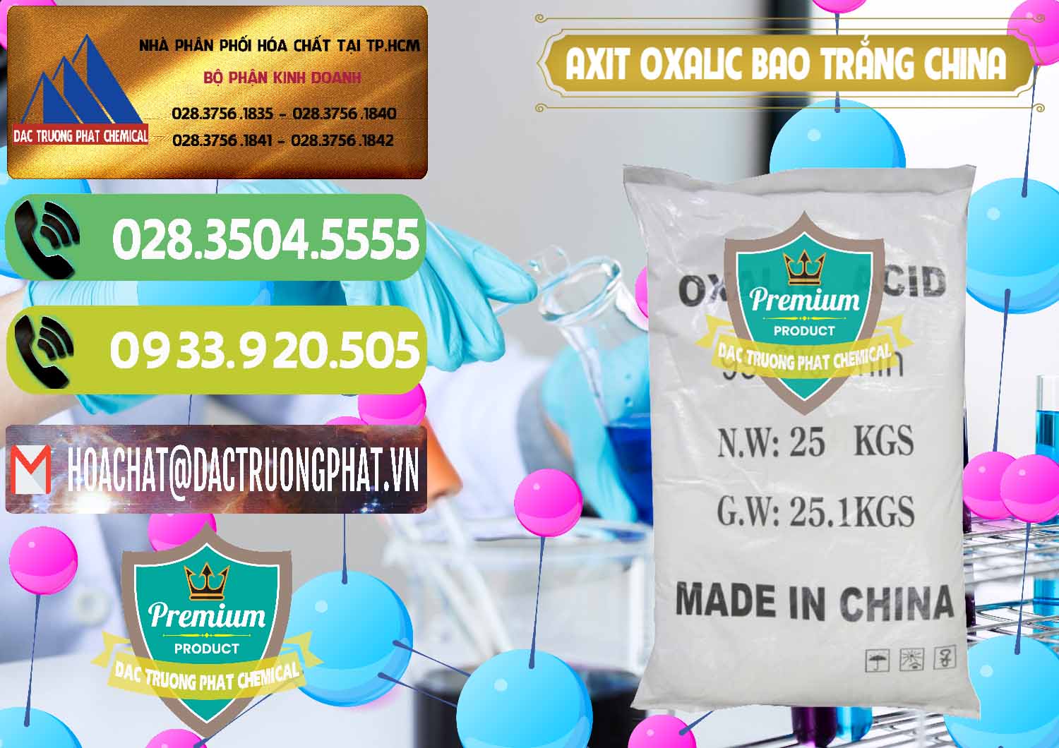 Nơi chuyên nhập khẩu & bán Acid Oxalic – Axit Oxalic 99.6% Bao Trắng Trung Quốc China - 0270 - Cung cấp ( kinh doanh ) hóa chất tại TP.HCM - hoachatmientay.vn