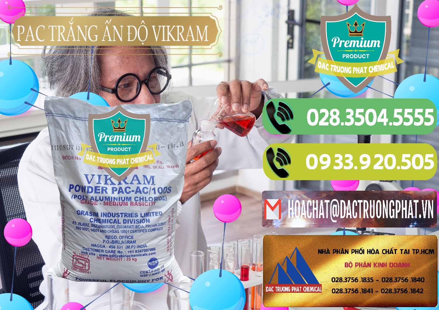 Bán ( phân phối ) PAC - Polyaluminium Chloride Ấn Độ India Vikram - 0120 - Nơi cung cấp _ phân phối hóa chất tại TP.HCM - hoachatmientay.vn
