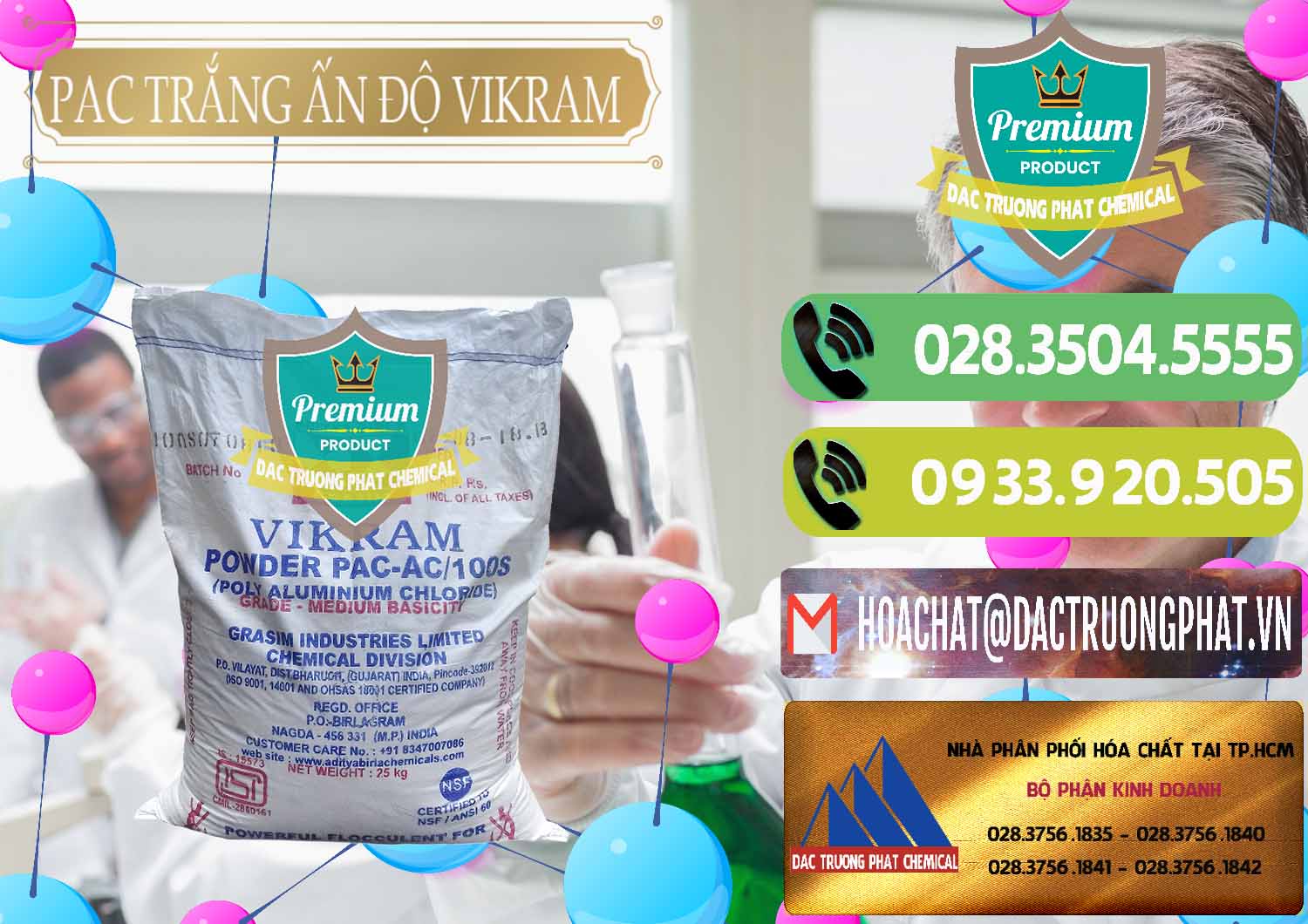 Đơn vị bán & cung ứng PAC - Polyaluminium Chloride Ấn Độ India Vikram - 0120 - Nhà phân phối và nhập khẩu hóa chất tại TP.HCM - hoachatmientay.vn