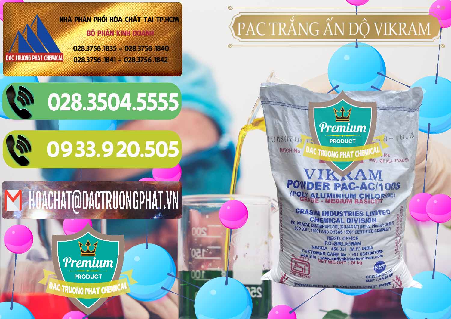 Công ty chuyên nhập khẩu - bán PAC - Polyaluminium Chloride Ấn Độ India Vikram - 0120 - Chuyên phân phối và cung cấp hóa chất tại TP.HCM - hoachatmientay.vn