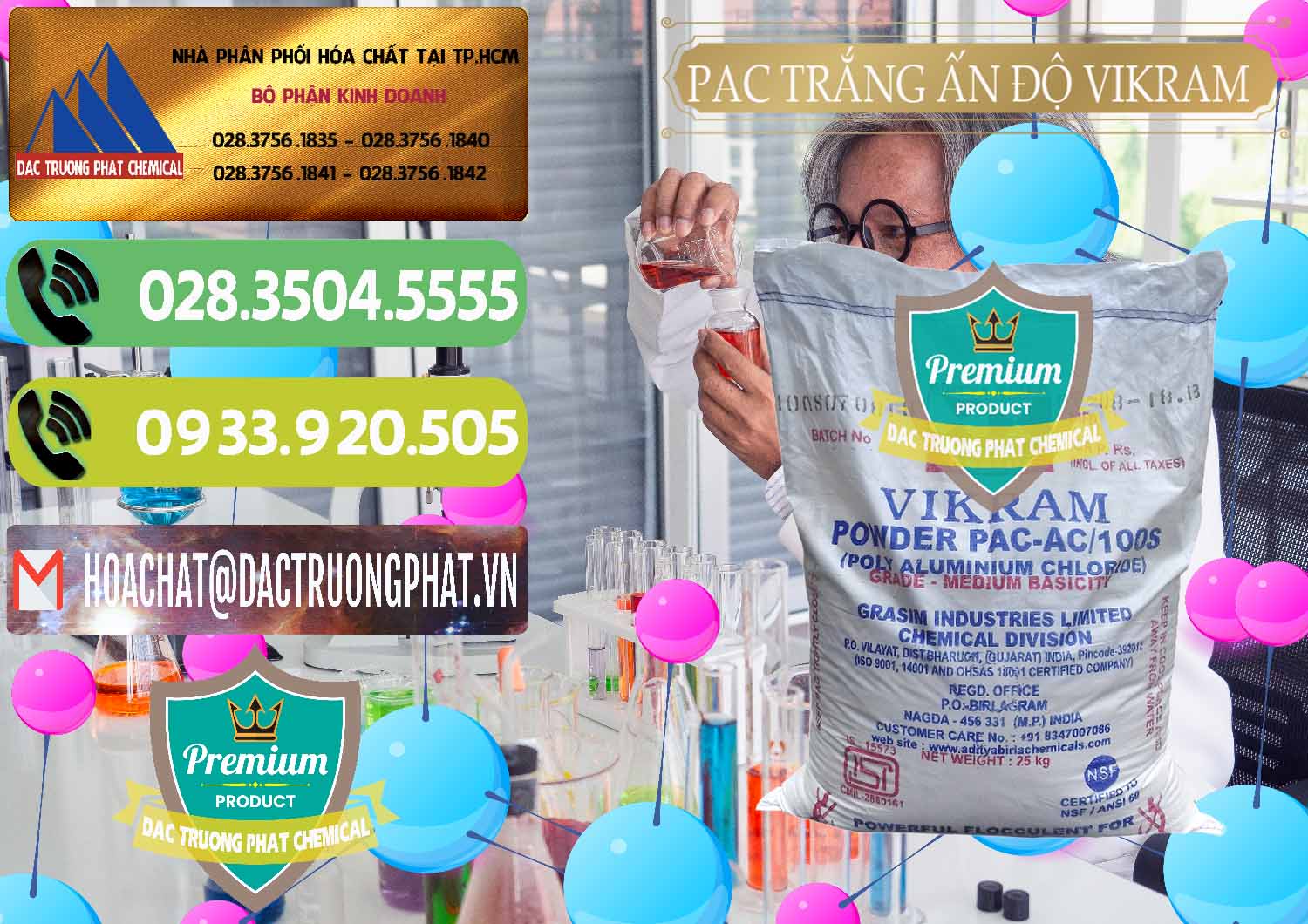 Địa chỉ chuyên kinh doanh © bán hóa chất Chất Lắng Tụ PAC Powder × Poly Aluminium Chloride Trắng Vikram White Ấn Độ India Nơi nhập khẩu _ bán PAC - Polyaluminium Chloride Ấn Độ India Vikram - 0120 - Đơn vị chuyên kinh doanh - cung cấp hóa chất tại TP.HCM - hoachatmientay.vn