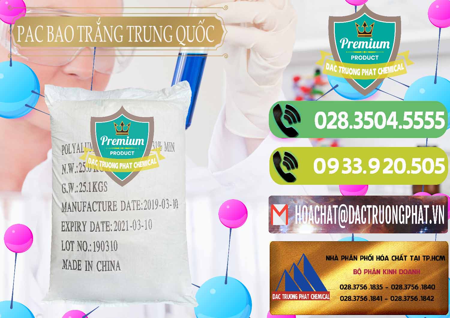 Công ty chuyên bán _ cung ứng PAC - Polyaluminium Chloride Bao Trắng Trung Quốc China - 0108 - Chuyên bán - phân phối hóa chất tại TP.HCM - hoachatmientay.vn