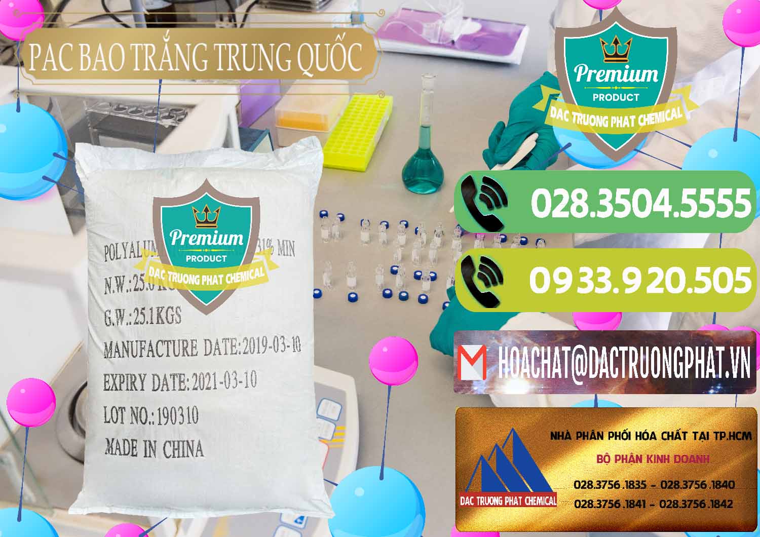 Nhà nhập khẩu _ bán PAC - Polyaluminium Chloride Bao Trắng Trung Quốc China - 0108 - Cty phân phối _ cung cấp hóa chất tại TP.HCM - hoachatmientay.vn