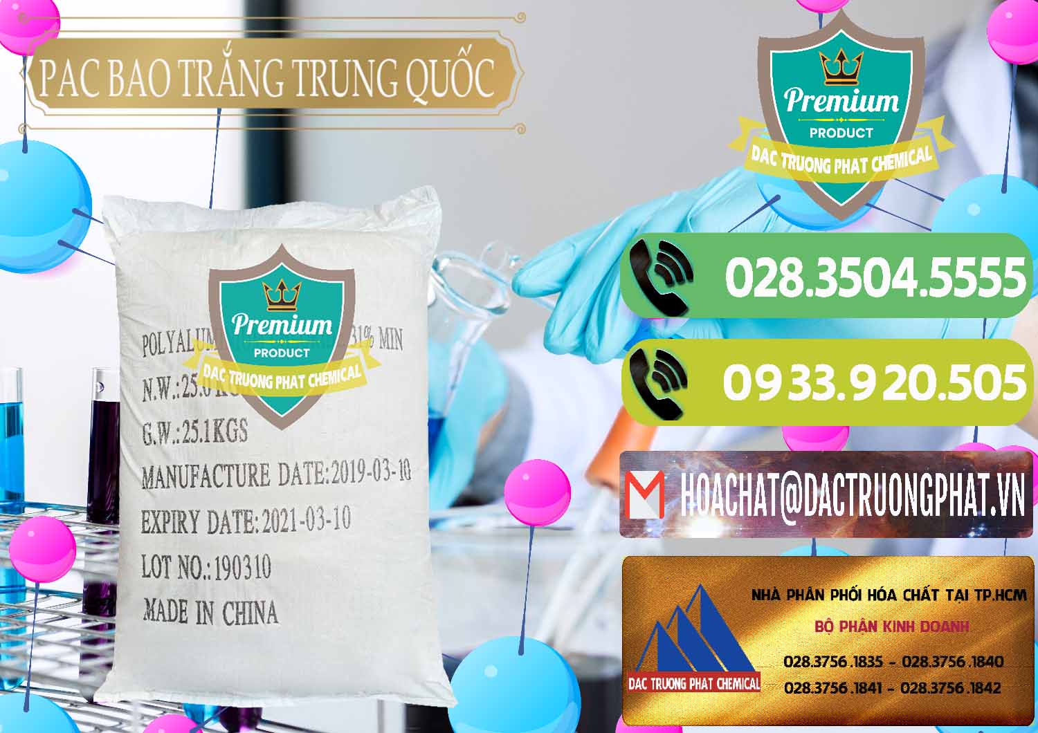 Đơn vị phân phối - bán PAC - Polyaluminium Chloride Bao Trắng Trung Quốc China - 0108 - Chuyên cung cấp & phân phối hóa chất tại TP.HCM - hoachatmientay.vn