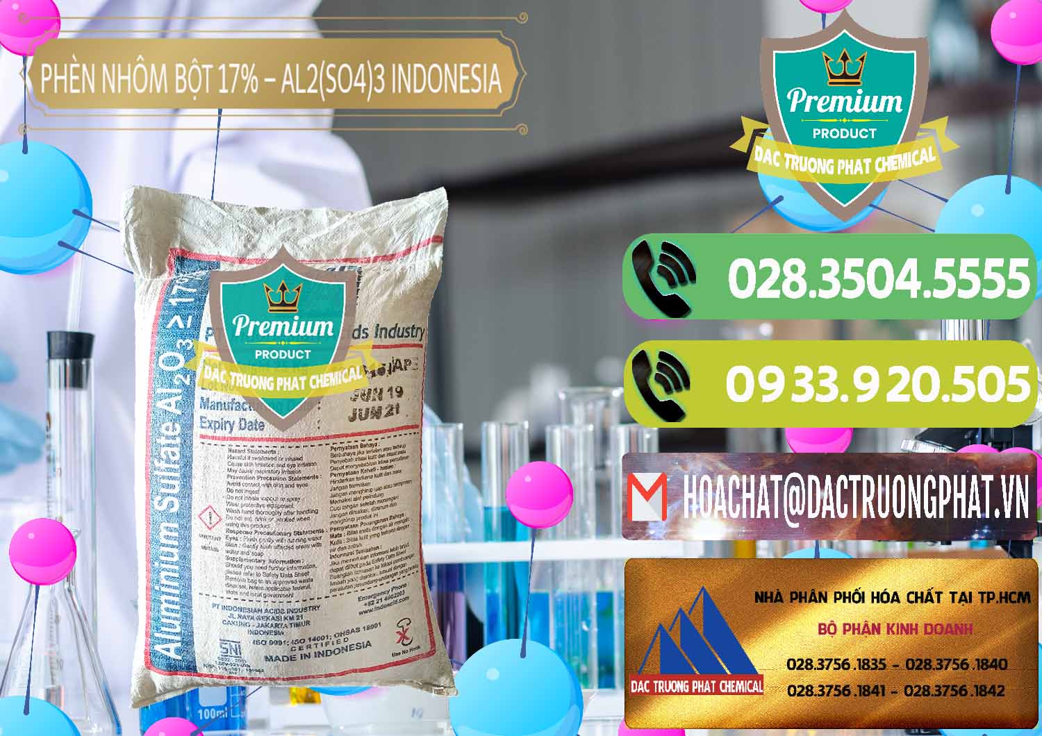 Chuyên cung ứng và bán Phèn Nhôm Bột - Al2(SO4)3 17% bao 25kg Indonesia - 0114 - Nơi chuyên phân phối & nhập khẩu hóa chất tại TP.HCM - hoachatmientay.vn
