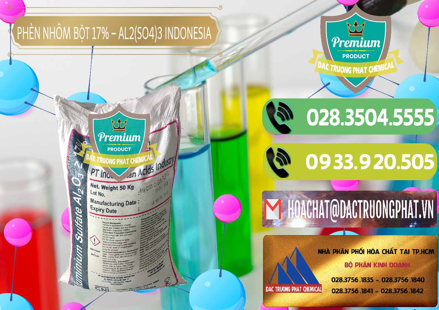 Cty bán _ phân phối Phèn Nhôm Bột - Al2(SO4)3 17% bao 50kg Indonesia - 0112 - Nơi chuyên cung cấp - kinh doanh hóa chất tại TP.HCM - hoachatmientay.vn