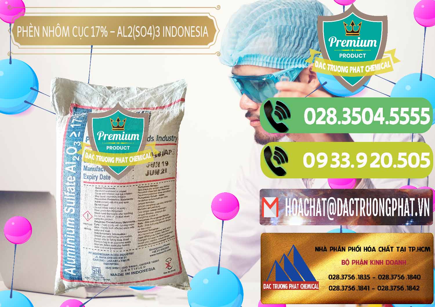 Cty cung cấp & bán Phèn Nhôm Cục - Al2(SO4)3 17% bao 25kg Indonesia - 0115 - Cty chuyên phân phối và nhập khẩu hóa chất tại TP.HCM - hoachatmientay.vn