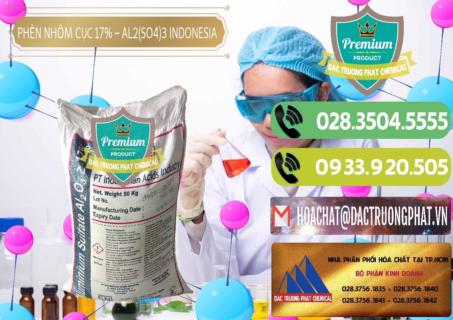 Đơn vị phân phối ( bán ) Phèn Nhôm Cục - Al2(SO4)3 17% bao 50kg Indonesia - 0113 - Nơi chuyên nhập khẩu ( phân phối ) hóa chất tại TP.HCM - hoachatmientay.vn