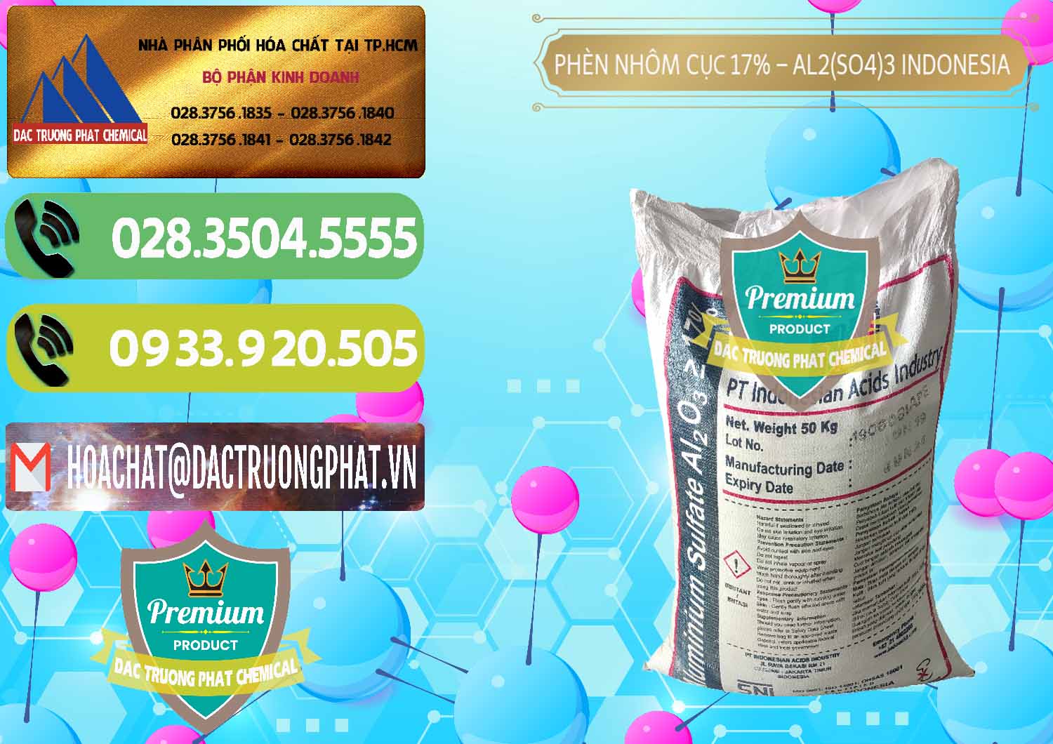 Công ty chuyên phân phối ( bán ) Phèn Nhôm Cục - Al2(SO4)3 17% bao 50kg Indonesia - 0113 - Cty chuyên phân phối & nhập khẩu hóa chất tại TP.HCM - hoachatmientay.vn