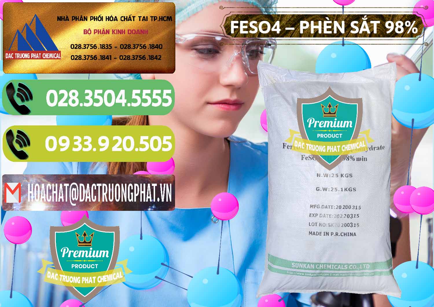 Cty chuyên bán - cung cấp Phèn Sắt - FeSO4.7H2O 98% Sunkan Trung Quốc China - 0116 - Đơn vị cung cấp - bán hóa chất tại TP.HCM - hoachatmientay.vn