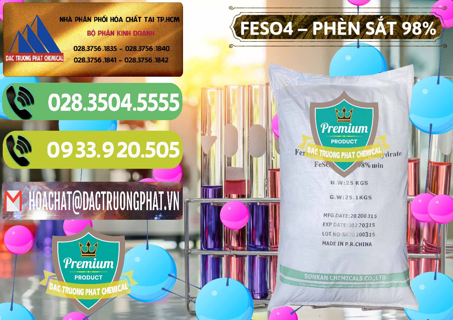 Đơn vị chuyên bán _ phân phối Phèn Sắt - FeSO4.7H2O 98% Sunkan Trung Quốc China - 0116 - Cty chuyên bán & phân phối hóa chất tại TP.HCM - hoachatmientay.vn