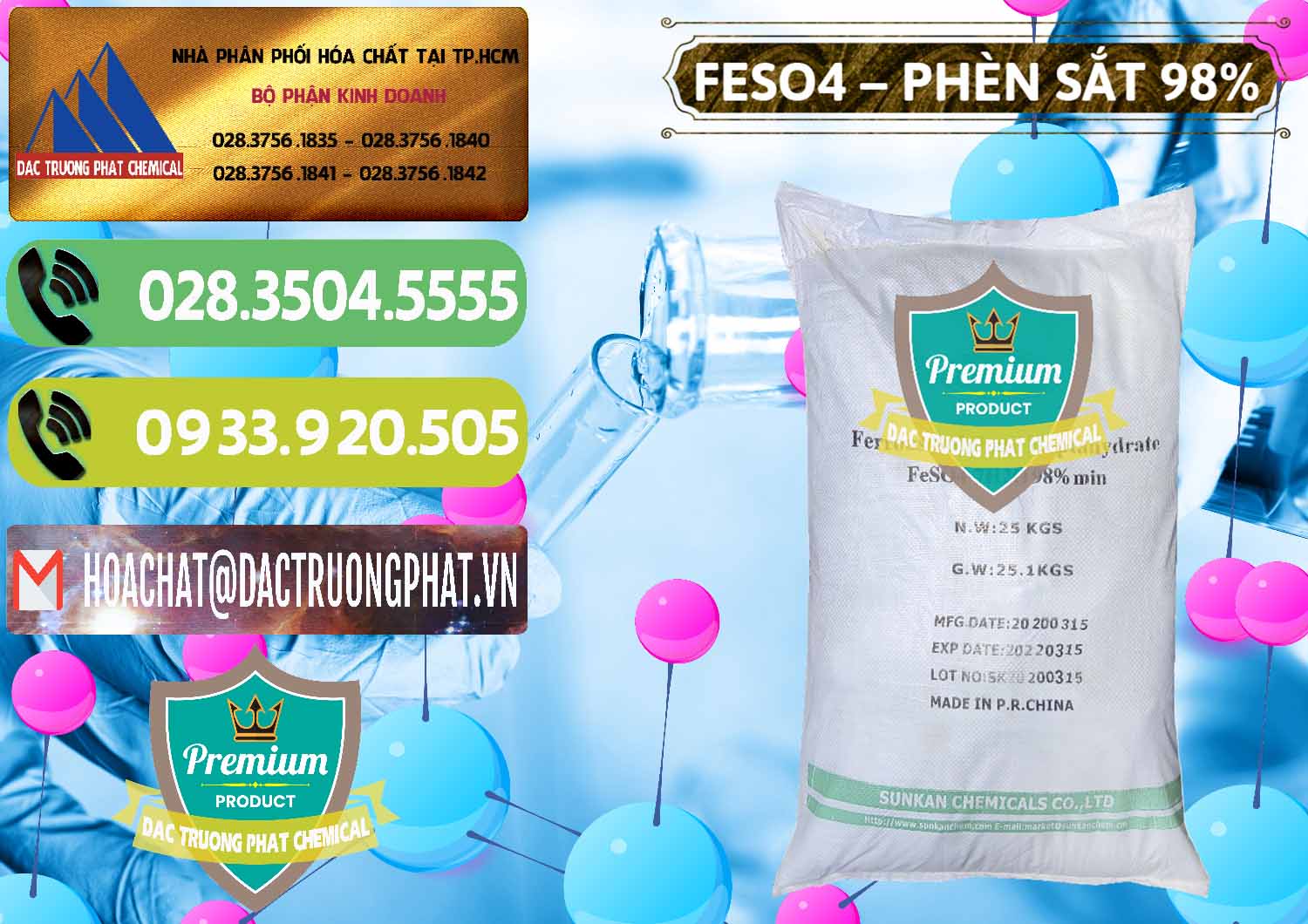 Nơi chuyên nhập khẩu - bán Phèn Sắt - FeSO4.7H2O 98% Sunkan Trung Quốc China - 0116 - Chuyên phân phối _ cung cấp hóa chất tại TP.HCM - hoachatmientay.vn