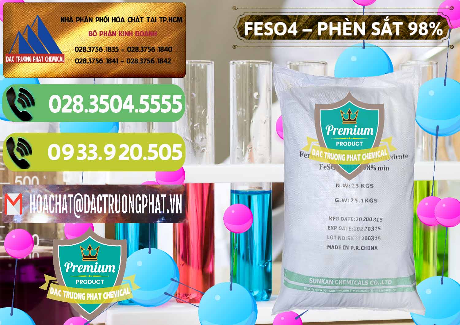 Nơi chuyên bán & cung cấp Phèn Sắt - FeSO4.7H2O 98% Sunkan Trung Quốc China - 0116 - Cty phân phối và cung ứng hóa chất tại TP.HCM - hoachatmientay.vn