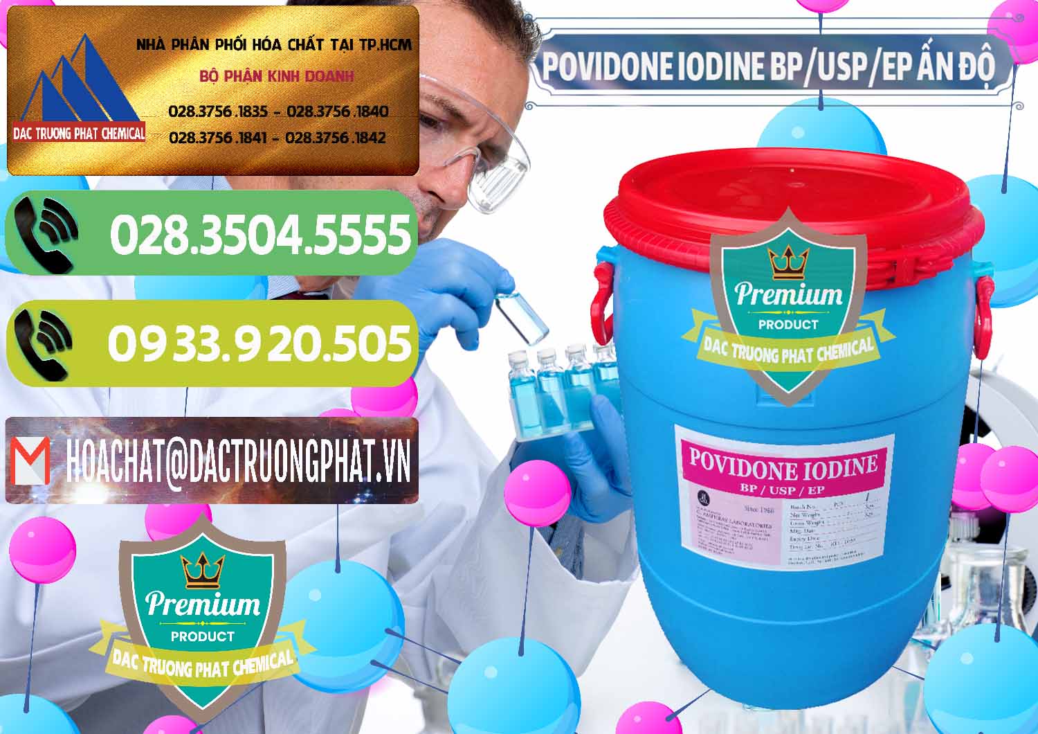 Chuyên bán & cung cấp Povidone Iodine BP USP EP Ấn Độ India - 0318 - Cung cấp ( kinh doanh ) hóa chất tại TP.HCM - hoachatmientay.vn
