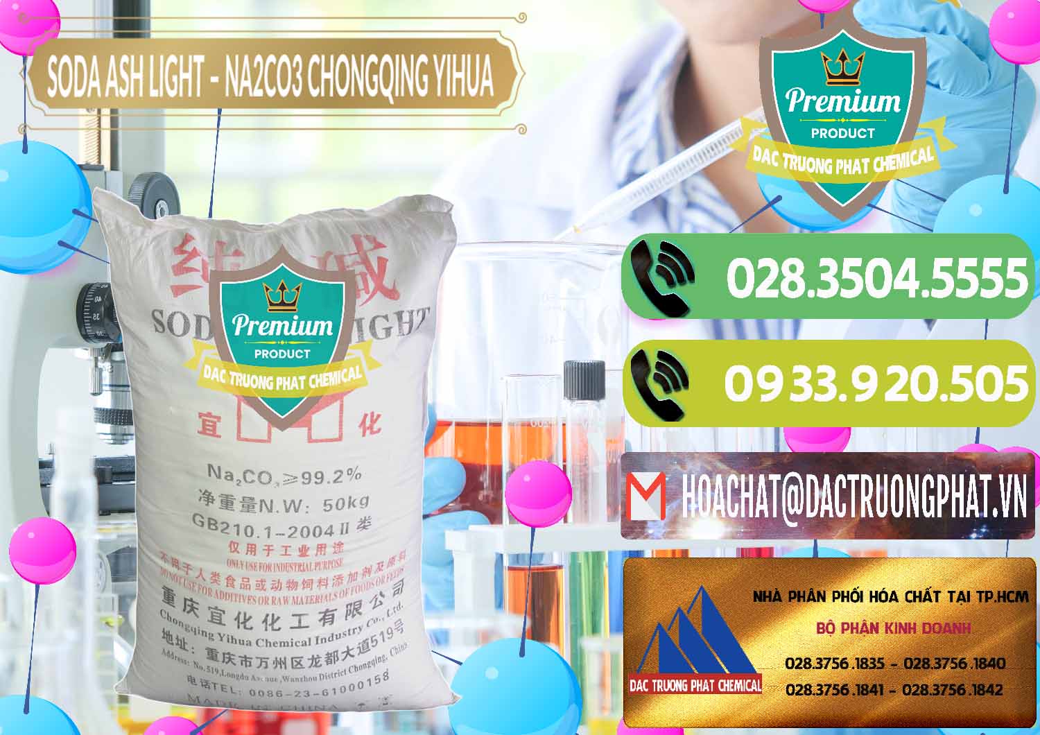 Chuyên bán - cung ứng Soda Ash Light - NA2CO3 Chongqing Yihua Trung Quốc China - 0129 - Cty phân phối - kinh doanh hóa chất tại TP.HCM - hoachatmientay.vn