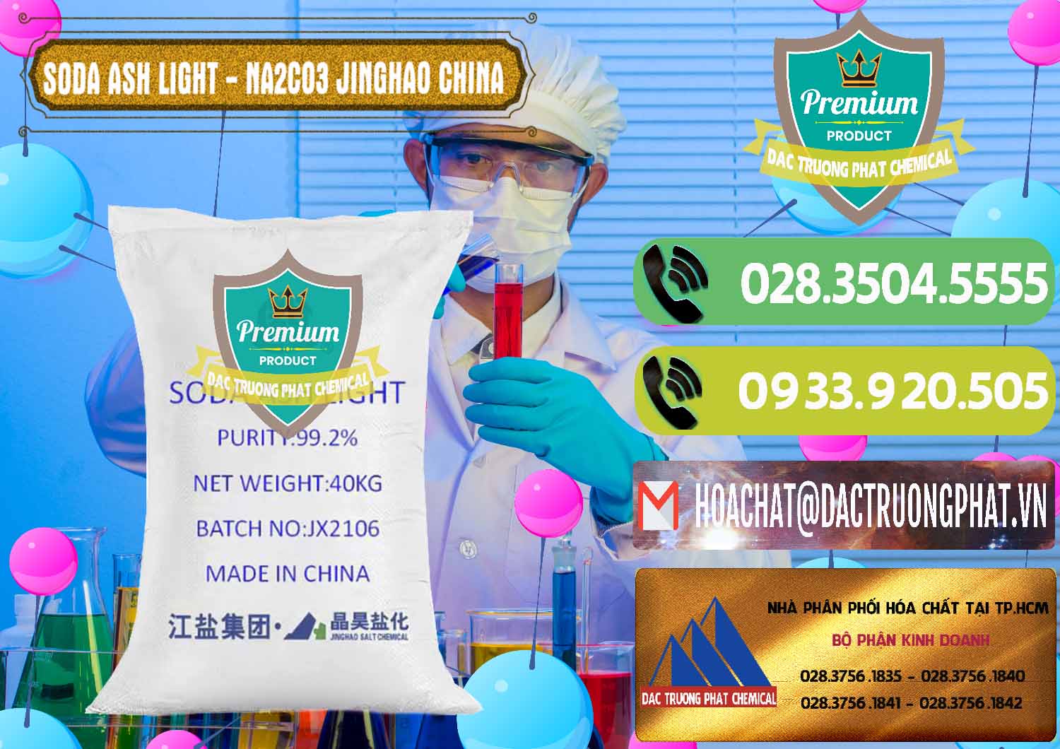 Cty bán - cung cấp Soda Ash Light - NA2CO3 Jinghao Trung Quốc China - 0339 - Cung cấp hóa chất tại TP.HCM - hoachatmientay.vn