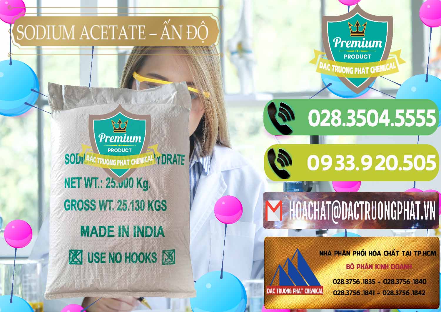 Nơi bán và cung ứng Sodium Acetate - Natri Acetate Ấn Độ India - 0133 - Công ty cung cấp & nhập khẩu hóa chất tại TP.HCM - hoachatmientay.vn