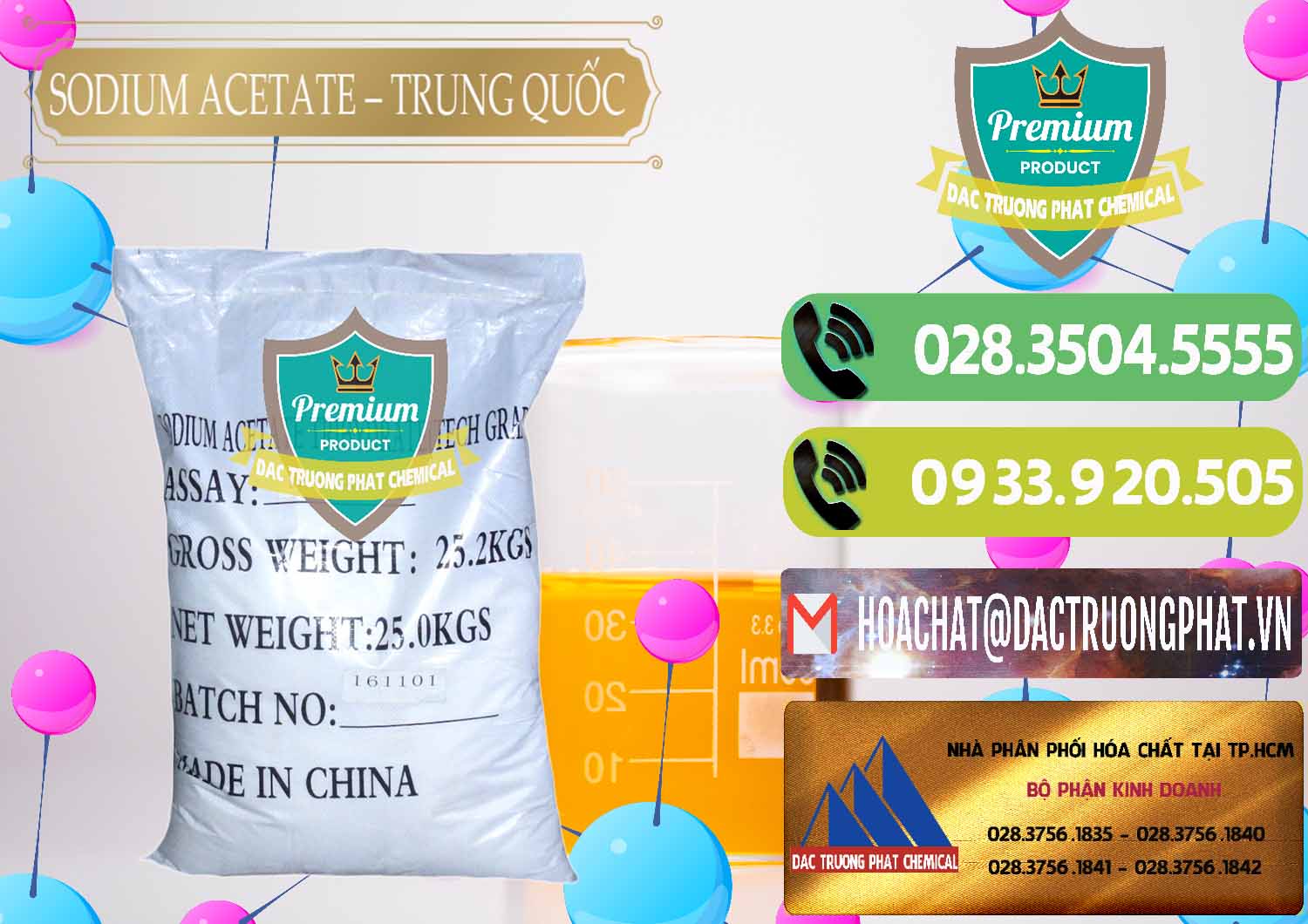 Nơi bán và cung cấp Sodium Acetate - Natri Acetate Trung Quốc China - 0134 - Nơi cung cấp và phân phối hóa chất tại TP.HCM - hoachatmientay.vn
