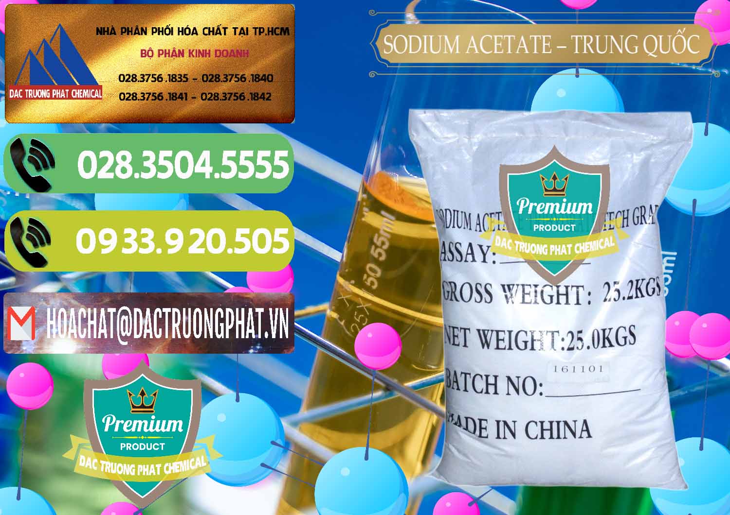 Công ty bán ( cung cấp ) Sodium Acetate - Natri Acetate Trung Quốc China - 0134 - Nhà phân phối và cung cấp hóa chất tại TP.HCM - hoachatmientay.vn