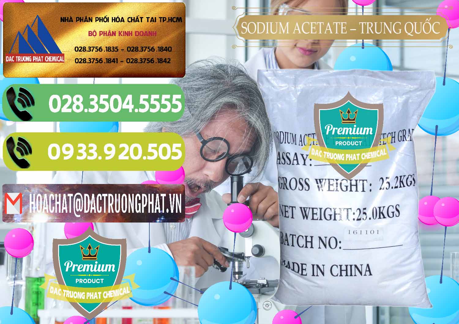 Công ty chuyên kinh doanh _ bán Sodium Acetate - Natri Acetate Trung Quốc China - 0134 - Đơn vị chuyên nhập khẩu ( cung cấp ) hóa chất tại TP.HCM - hoachatmientay.vn