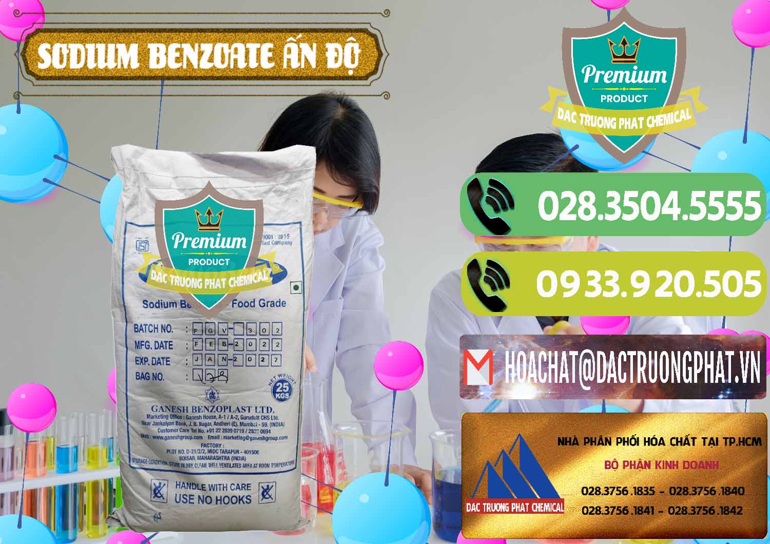 Chuyên kinh doanh và bán Sodium Benzoate - Mốc Bột Ấn Độ India - 0361 - Nhà nhập khẩu và phân phối hóa chất tại TP.HCM - hoachatmientay.vn