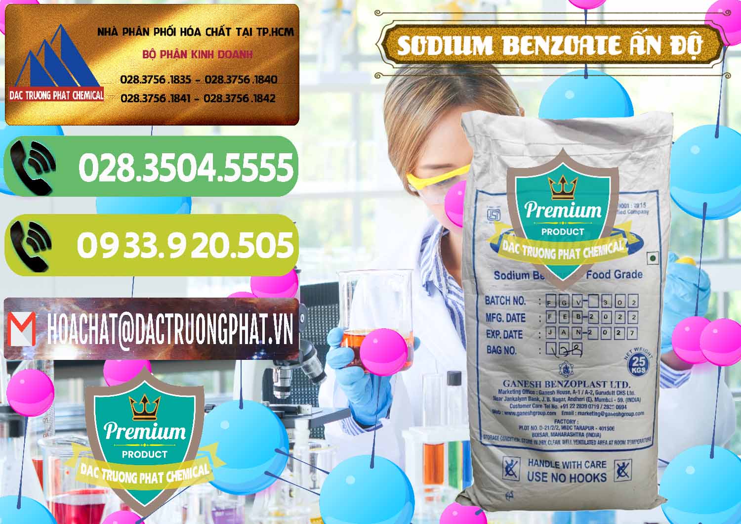 Nơi bán và cung ứng Sodium Benzoate - Mốc Bột Ấn Độ India - 0361 - Nơi chuyên kinh doanh ( cung cấp ) hóa chất tại TP.HCM - hoachatmientay.vn