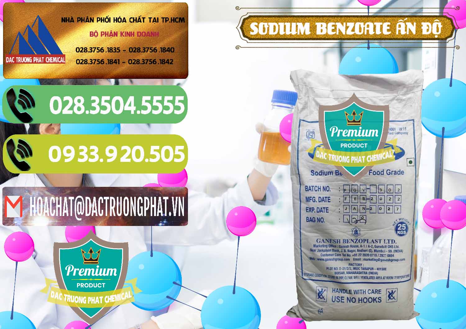 Nhà nhập khẩu - bán Sodium Benzoate - Mốc Bột Ấn Độ India - 0361 - Nơi chuyên cung ứng & phân phối hóa chất tại TP.HCM - hoachatmientay.vn