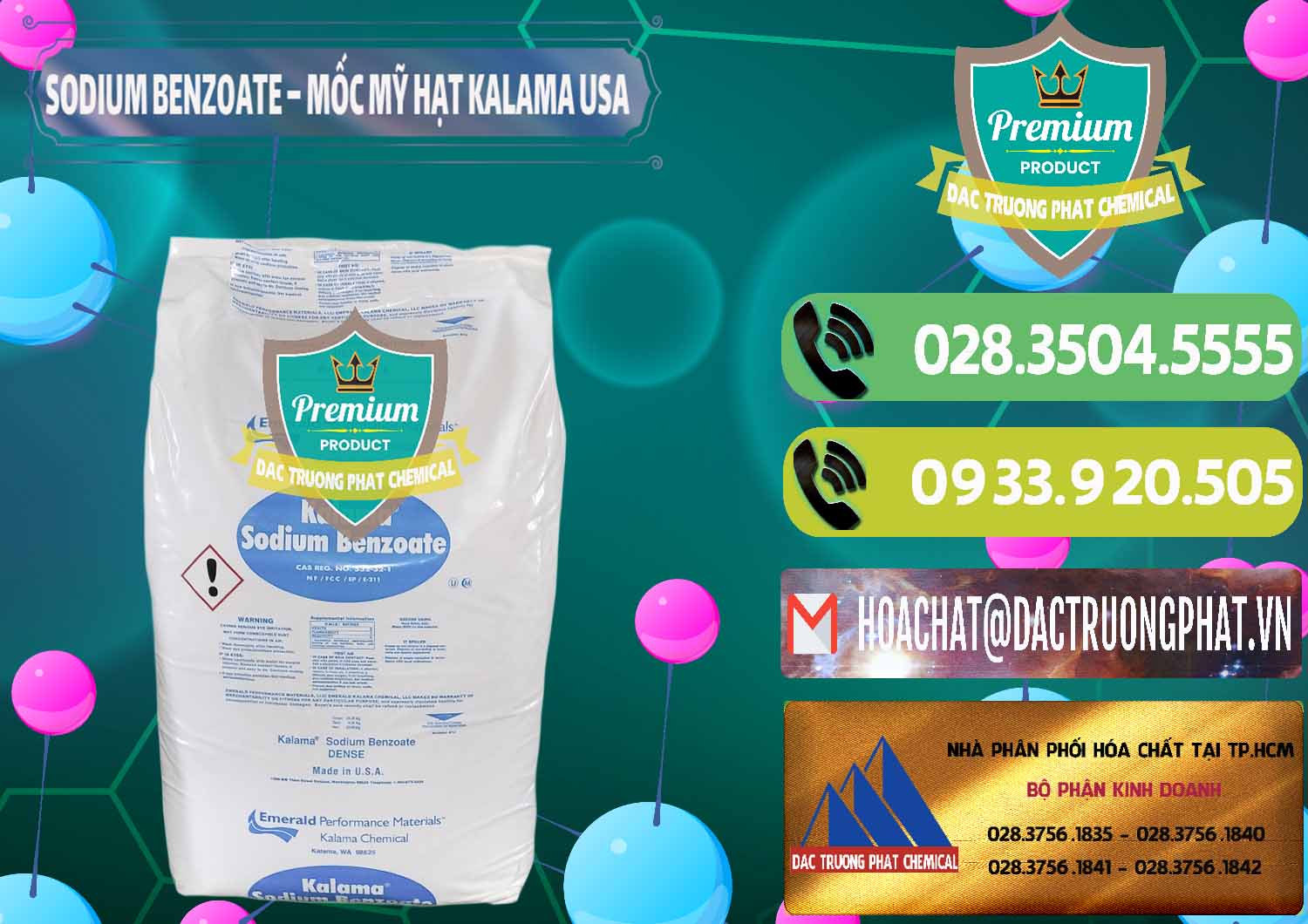 Chuyên phân phối ( bán ) Sodium Benzoate - Mốc Hạt Kalama Food Grade Mỹ Usa - 0137 - Nơi phân phối và nhập khẩu hóa chất tại TP.HCM - hoachatmientay.vn