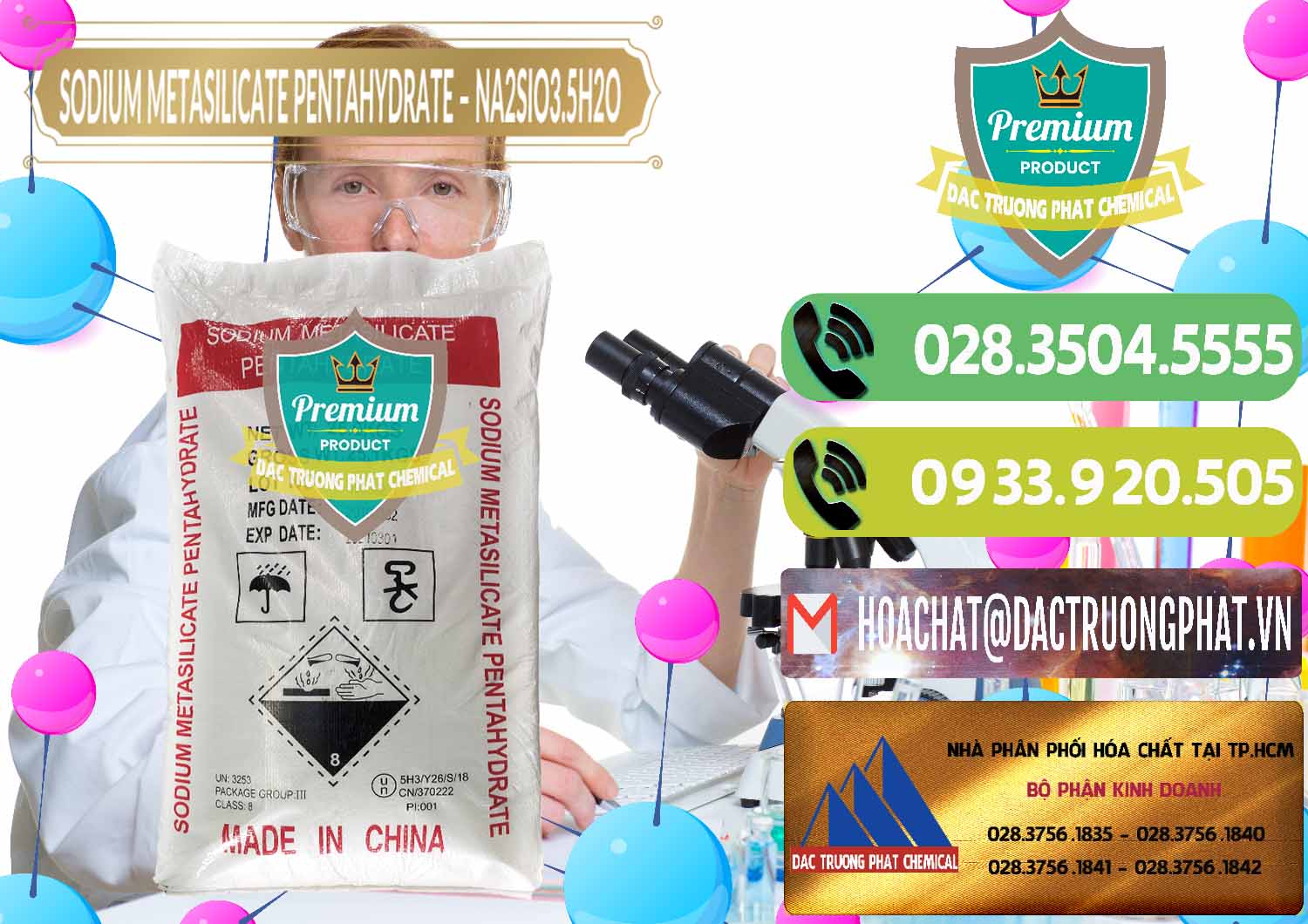 Cty kinh doanh ( bán ) Sodium Metasilicate Pentahydrate – Silicate Bột Trung Quốc China - 0147 - Nơi chuyên kinh doanh & phân phối hóa chất tại TP.HCM - hoachatmientay.vn