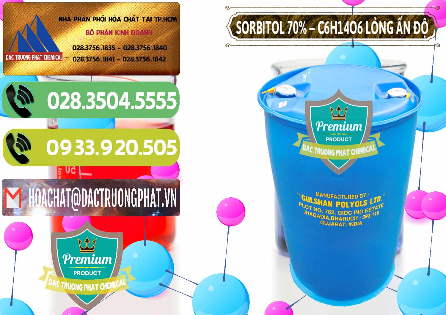 Nơi nhập khẩu ( bán ) Sorbitol - C6H14O6 Lỏng 70% Food Grade Ấn Độ India - 0152 - Công ty chuyên nhập khẩu và phân phối hóa chất tại TP.HCM - hoachatmientay.vn