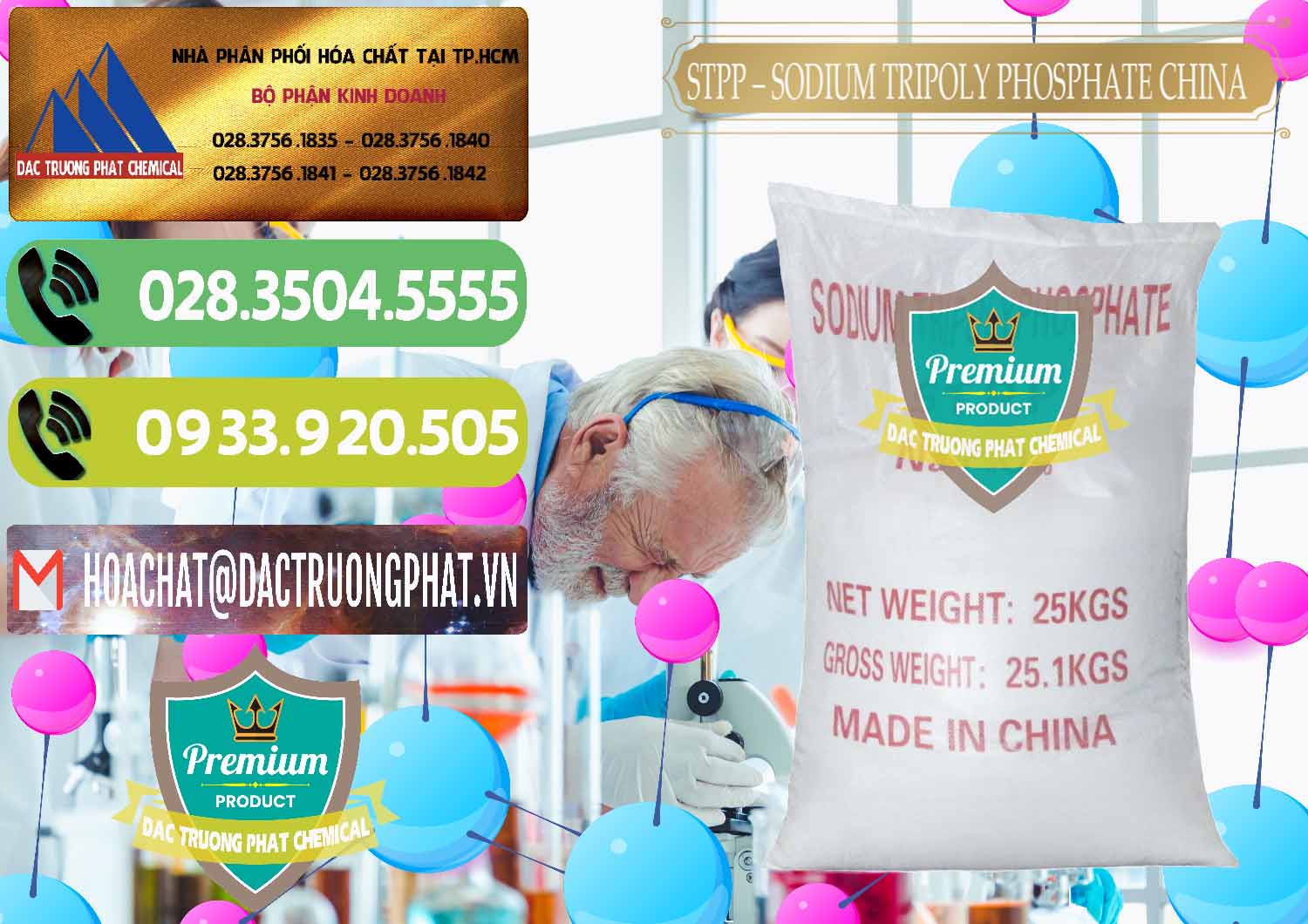 Nhà cung cấp ( bán ) Sodium Tripoly Phosphate - STPP 96% Chữ Đỏ Trung Quốc China - 0155 - Cty bán ( cung cấp ) hóa chất tại TP.HCM - hoachatmientay.vn