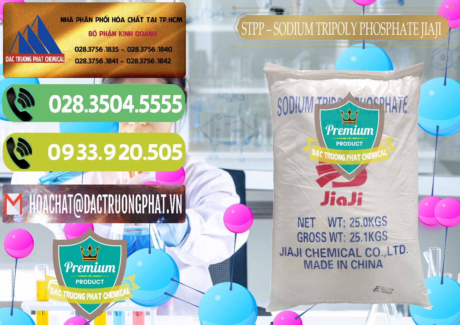 Nhập khẩu & bán Sodium Tripoly Phosphate - STPP Jiaji Trung Quốc China - 0154 - Cty nhập khẩu & phân phối hóa chất tại TP.HCM - hoachatmientay.vn