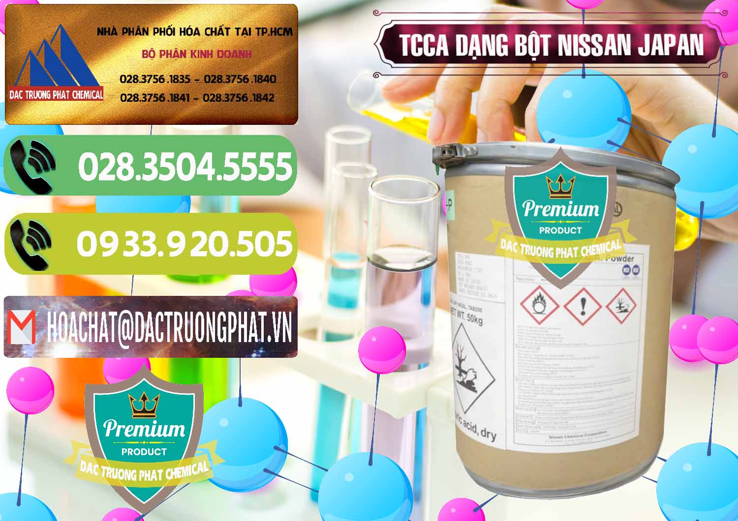 Cty kinh doanh _ bán TCCA - Acid Trichloroisocyanuric 90% Dạng Bột Nissan Nhật Bản Japan - 0375 - Cty phân phối và cung cấp hóa chất tại TP.HCM - hoachatmientay.vn