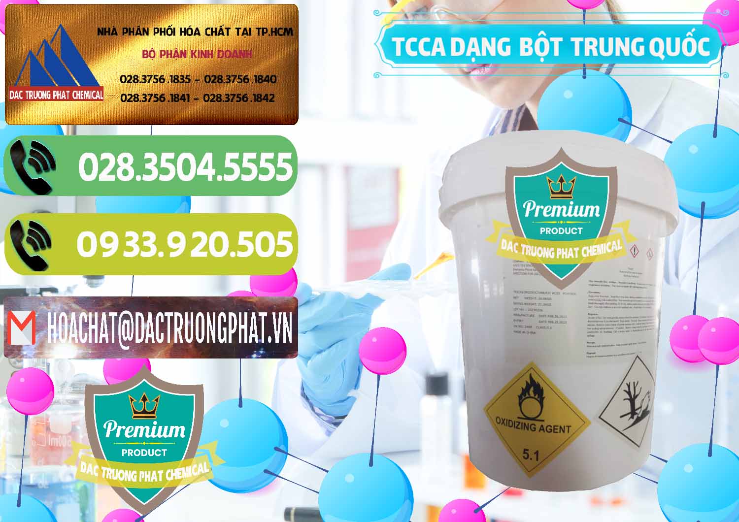 Phân phối và bán TCCA - Acid Trichloroisocyanuric Dạng Bột Thùng 20kg Trung Quốc China - 0386 - Phân phối - bán hóa chất tại TP.HCM - hoachatmientay.vn
